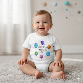 De Bebé Camiseta del 1er Cumpleaños Primer Órbita Alrededo