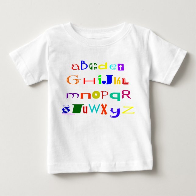 De Bebé Camiseta del alfabeto (Anverso)