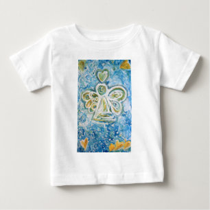 De Bebé Camiseta del Ángel Azul Dorado (doble)