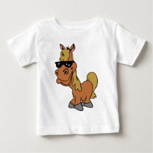 De Bebé Camiseta del caballo del dibujo animado