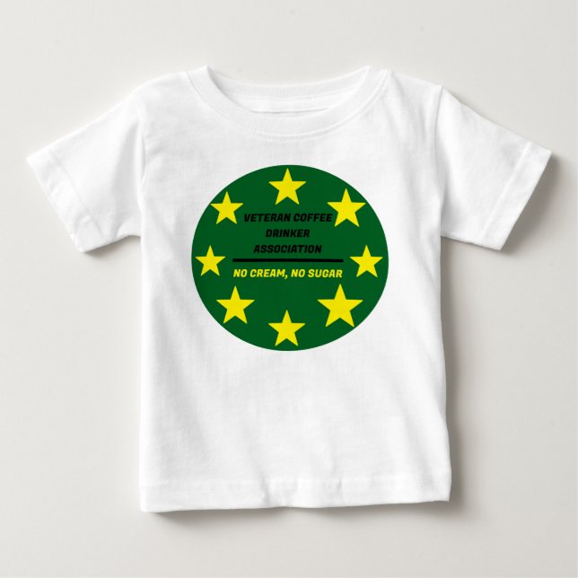 De Bebé Camiseta del café veterano (Anverso)