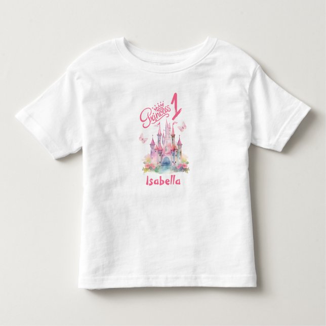 De Bebé Camiseta del Castillo Mágico Princesa Cumpleaños U (Anverso)