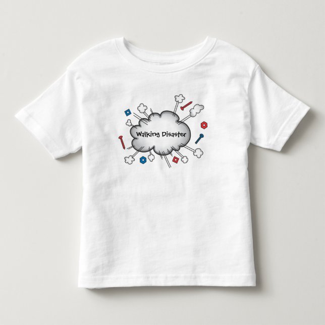 De Bebé Camiseta del desastre que camina (Anverso)