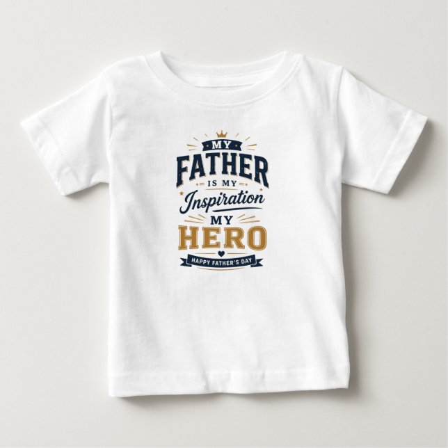 De Bebé Camiseta del Día del Padre (Anverso)