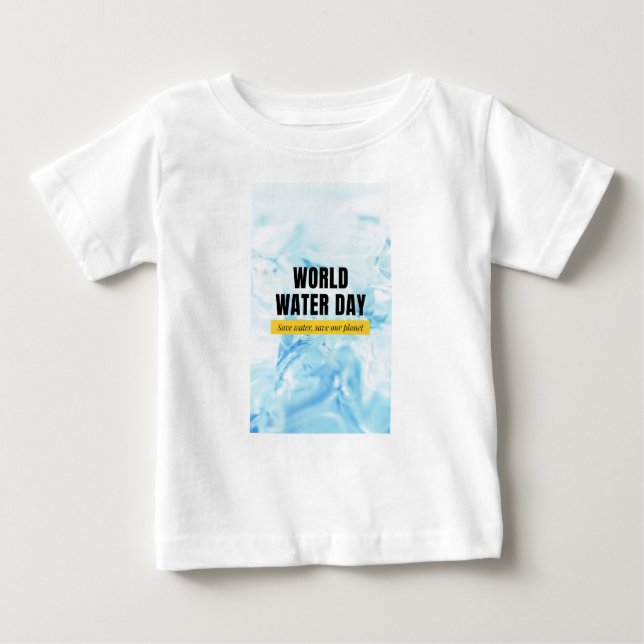 De Bebé Camiseta del Día Mundial del Agua (Anverso)