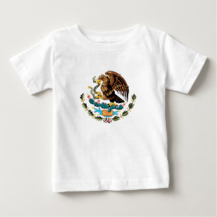 De Bebé Camiseta del escudo mexicano