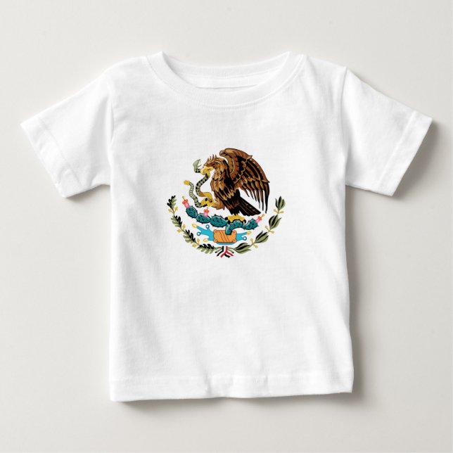 De Bebé Camiseta del escudo mexicano (Anverso)