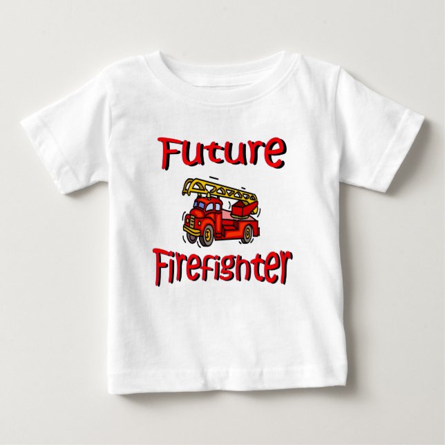De Bebé Camiseta del futuro bombero (Anverso)