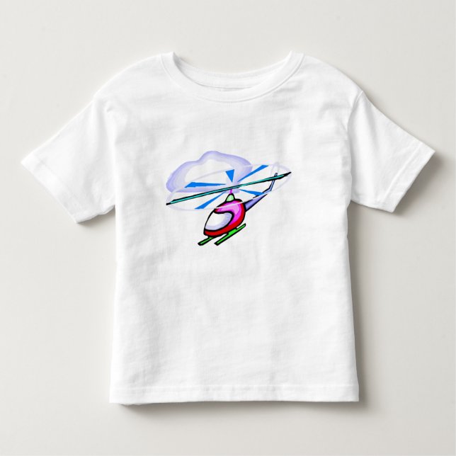 De Bebé Camiseta del helicóptero del dibujo animado (Anverso)