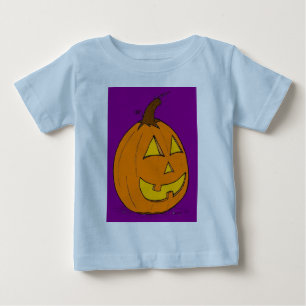 De Bebé Camiseta del infante púrpura Jack o' Lantern