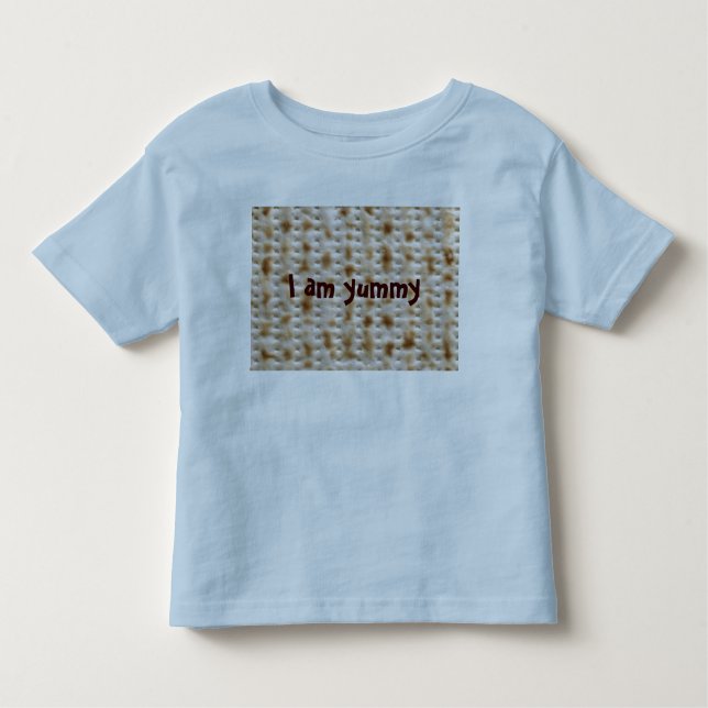 De Bebé Camiseta del Matzo del niño para el Passover, azul (Anverso)