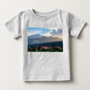 De Bebé Camiseta del niño del atardecer Hazy Pikes Peak