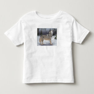 De Bebé Camiseta del niño del lobo del invierno