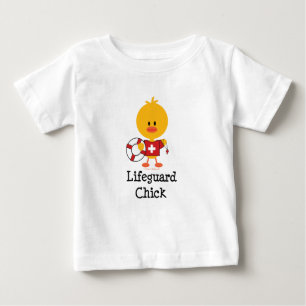 De Bebé Camiseta del niño del polluelo del salvavidas