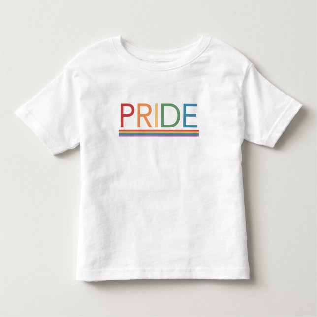 De Bebé Camiseta del niño pequeño del arco iris del ORGULL (Anverso)