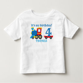 De Bebé Camiseta del niño pequeño del cumpleaños del tren