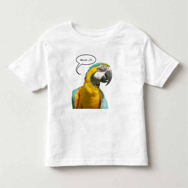 De Bebé Camiseta del niño pequeño del loro parlante divert (Anverso)