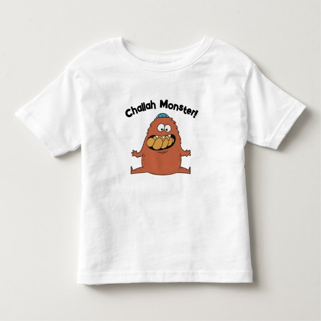 De Bebé Camiseta del personalizado Challah Monster (Anverso)