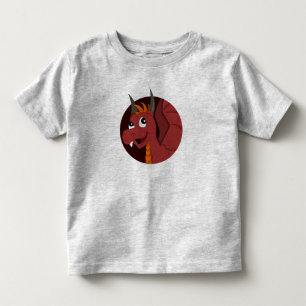 De Bebé Camiseta del personalizado del dragón rojo