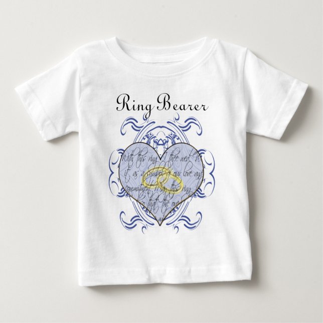 De Bebé Camiseta del Portador del Anillo - Con Este Anillo (Anverso)