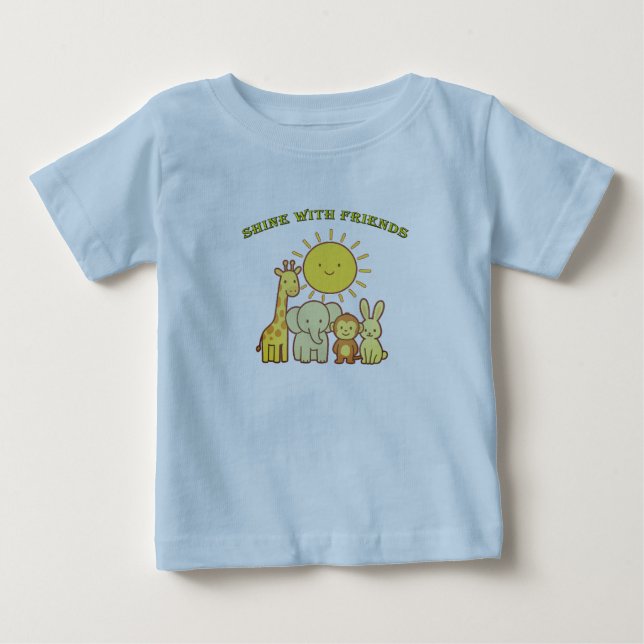 De Bebé Camiseta del sol amigable (Anverso)