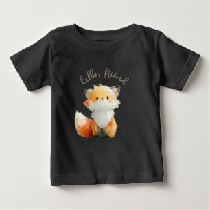 De Bebé Camiseta del zorro pequeño amistoso