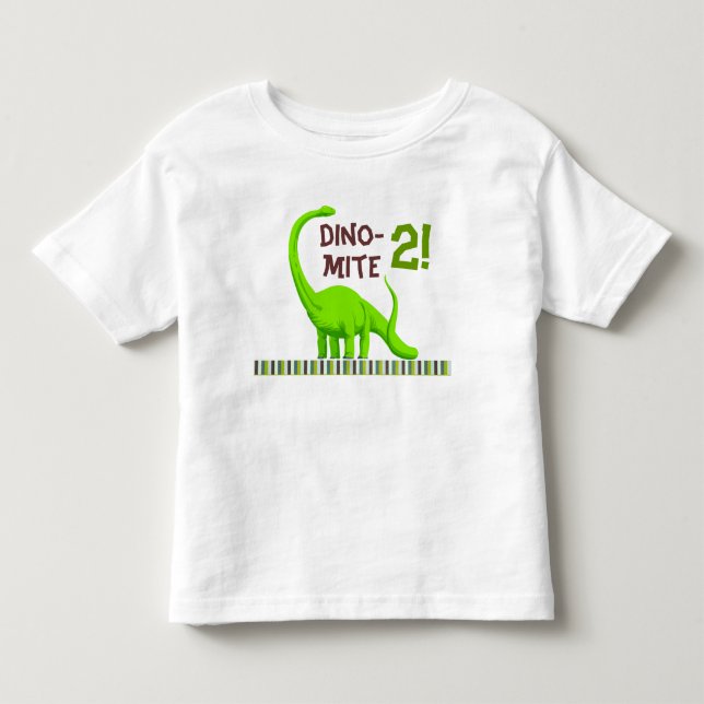 De Bebé Camiseta Dino-Mite Birthday dinosaur (Anverso)