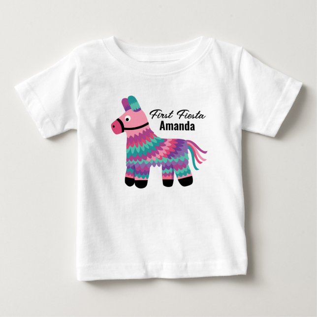 De Bebé Camiseta divertida Cumpleaños Fiesta Piñatas Linda (Anverso)