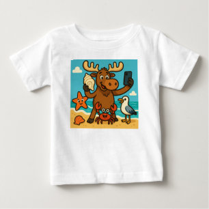 De Bebé Camiseta divertida para niños: Selfies con teléfon