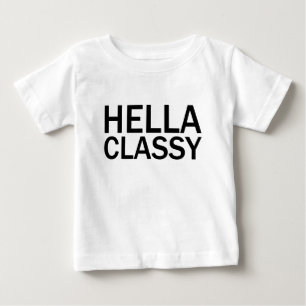 De Bebé Camiseta divertida y grosera en mayúsculas HELLA C