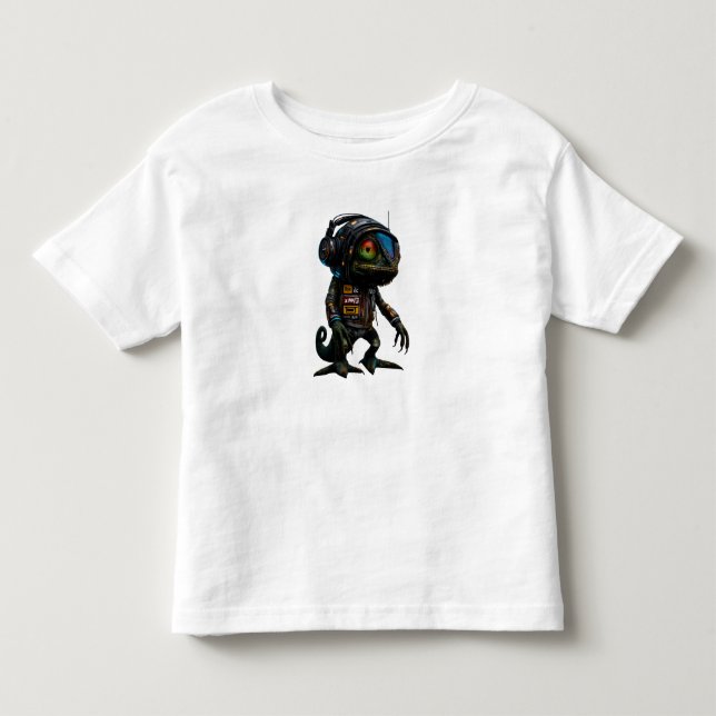 De Bebé Camiseta DJ Chameleón Cyberpunk (Anverso)