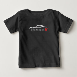 De Bebé Camiseta Dodge Challenger Muscle Car Bandera Ameri
