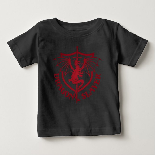 De Bebé Camiseta Dragon Slayer (Anverso)