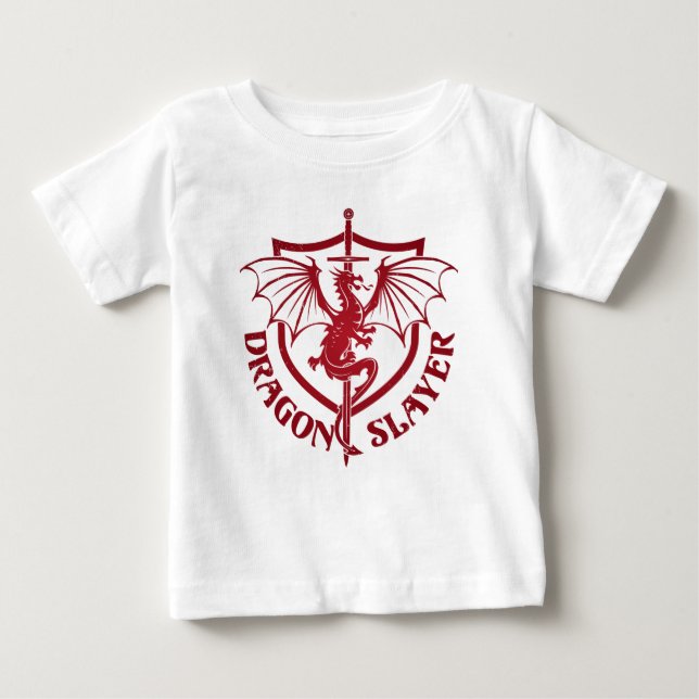 De Bebé Camiseta Dragon Slayer (Anverso)