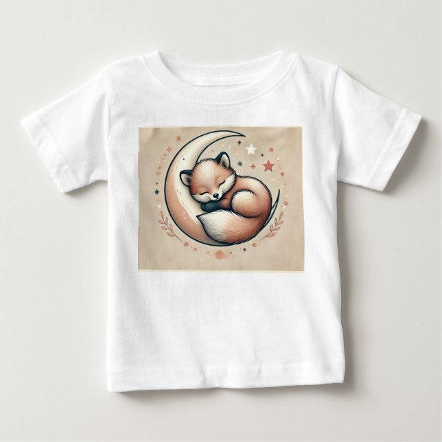 De Bebé Camiseta Dreamy Baby Fox - Perfecta para los más p (Anverso)