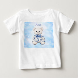 De Bebé Camiseta editable Azul Chinoserie  Baby Shower 