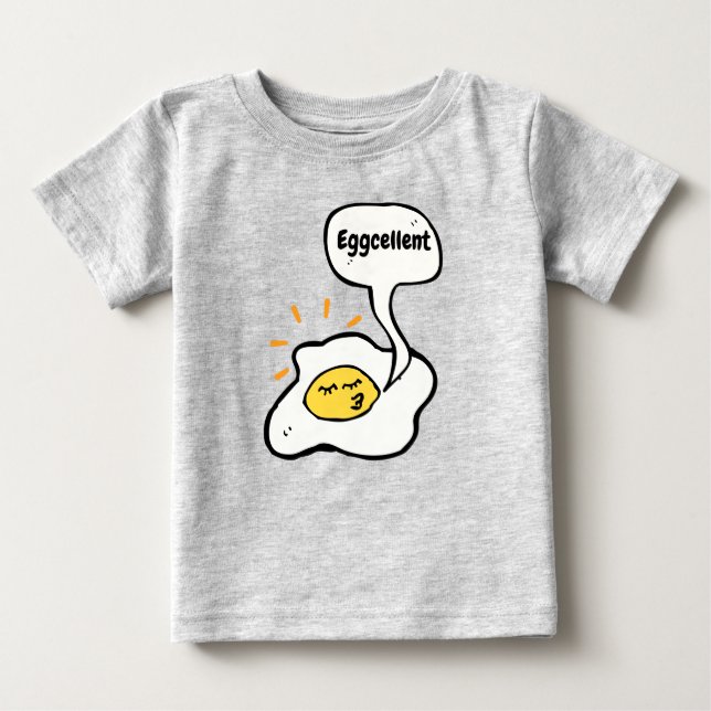 De Bebé Camiseta Eggcellent Sunny Side Up (Anverso)
