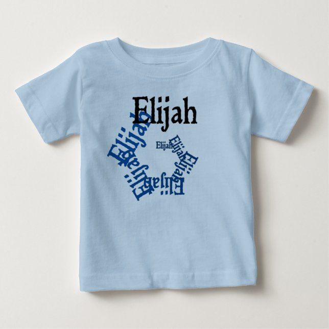 De Bebé Camiseta Elijah (Anverso)