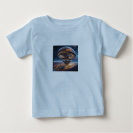 De Bebé camiseta espacial para niños
