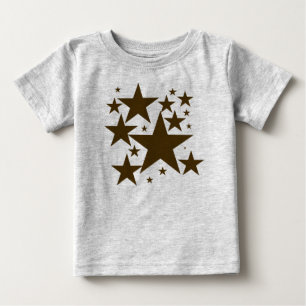 De Bebé Camiseta Estrella Marrón