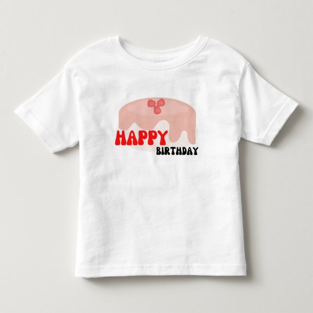 De Bebé Camiseta Feliz Cumpleaños (Anverso)