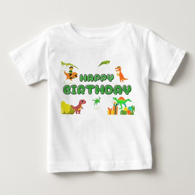 De Bebé Camiseta feliz cumpleaños - Celebrar con estilo (Anverso)