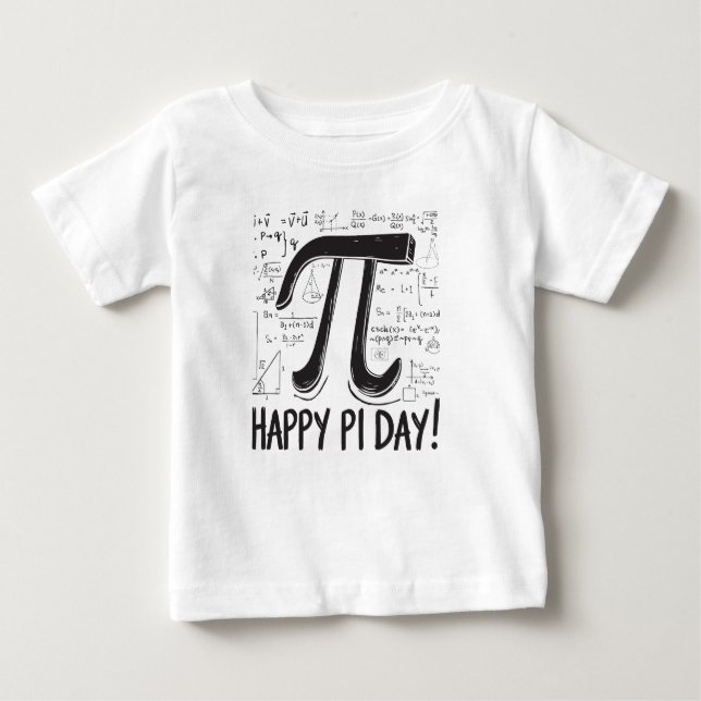 De Bebé Camiseta feliz del Día del Pi para niños - Camisas (Anverso)