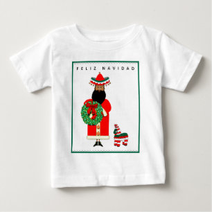 De Bebé Camiseta Feliz Navidad