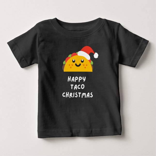 De Bebé Camiseta Feliz Navidad Taco (Anverso)