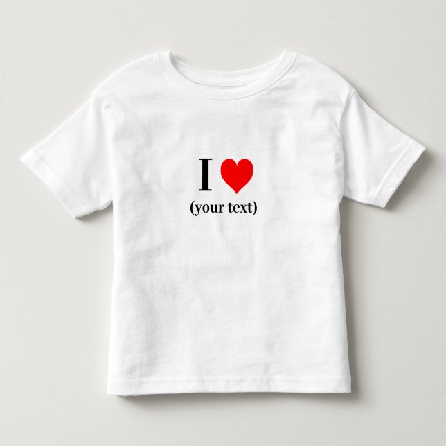De Bebé Camiseta fina para niños - Personalizada Yo amo (t (Anverso)