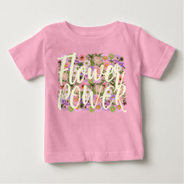 De Bebé Camiseta Flower power baby rosa actitud boho