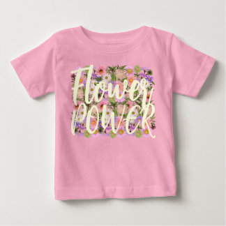 De Bebé Camiseta Flower power baby rosa actitud boho