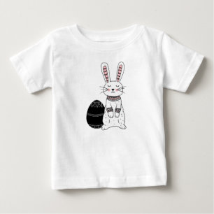 De Bebé Camiseta Folk Easter Bunny Rabbit Baby