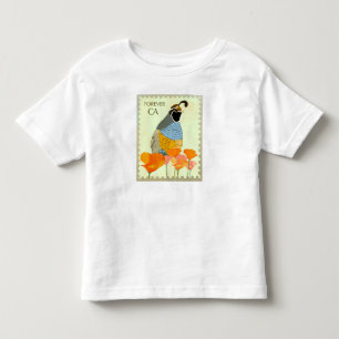 De Bebé Camiseta Forever California Poppy y Quail